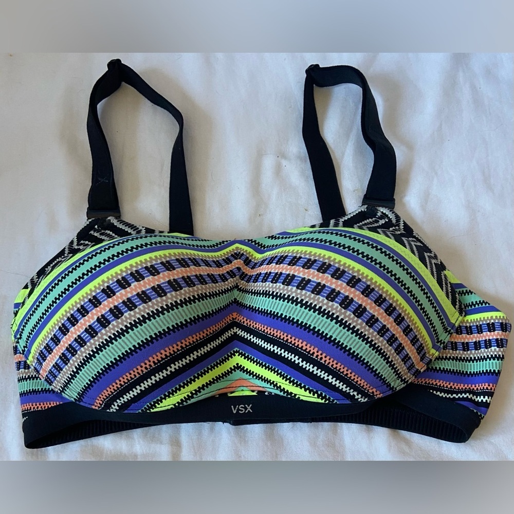 Victoria's Secret 34B VSX Sports Bra Multicolor Multi-way Straps